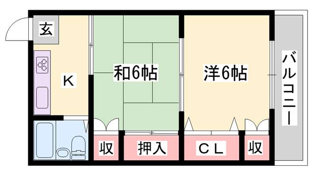 【コーポタテイワの間取り】