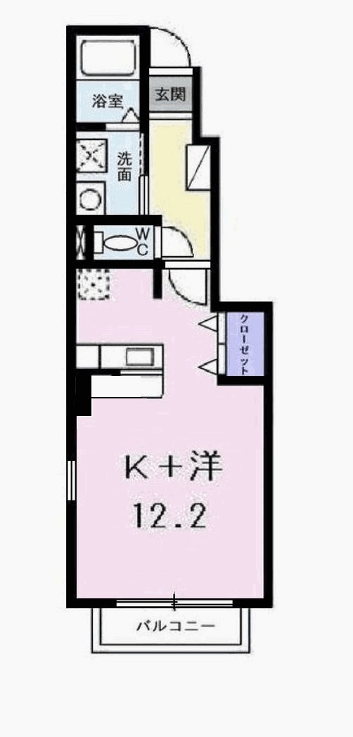 高砂市阿弥陀町阿弥陀のアパートの間取り