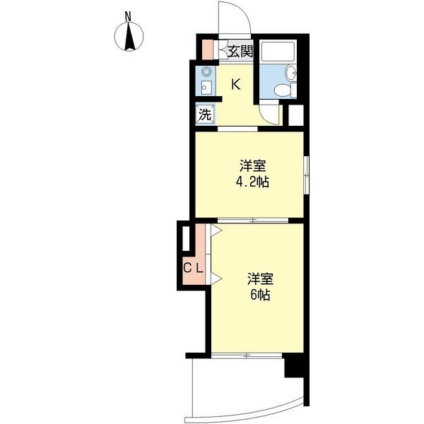 名古屋市中区千代田のマンションの間取り