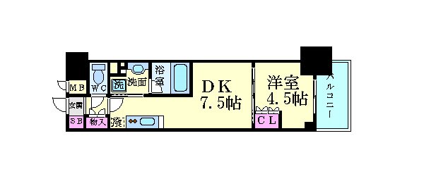 ザ・パークハビオ天満橋の間取り