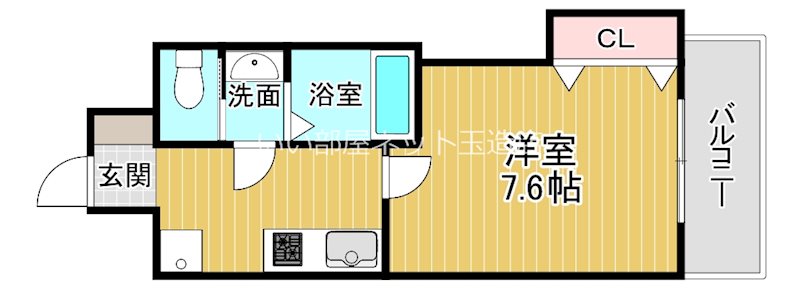 東大阪市長堂のマンションの間取り