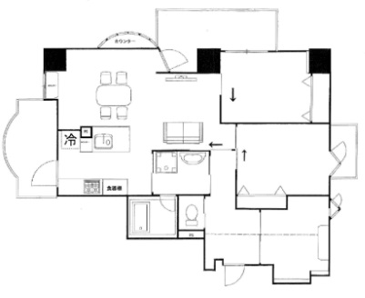 姫路市飾磨区清水のマンションの間取り