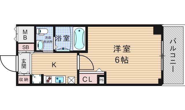 エステムプラザ難波WESTIIプレディアの間取り