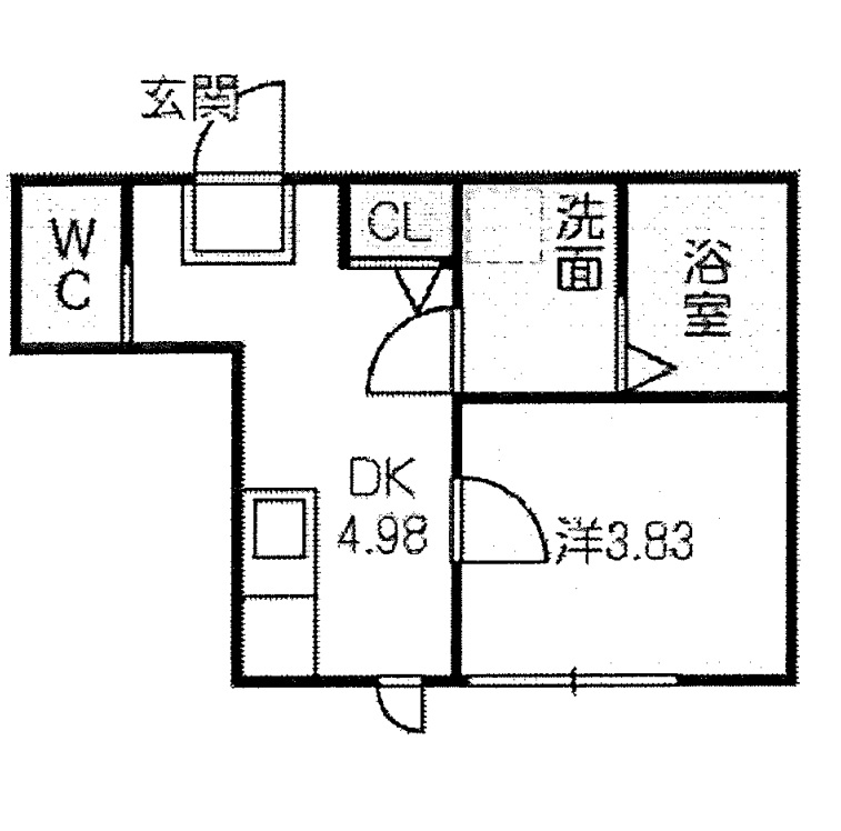 名古屋市南区呼続のアパートの間取り