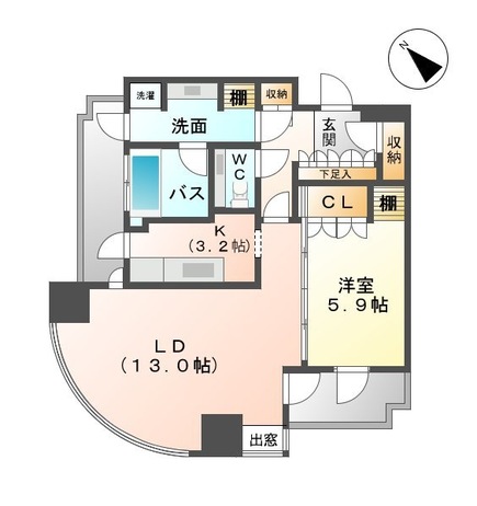 名古屋市千種区千種のマンションの間取り