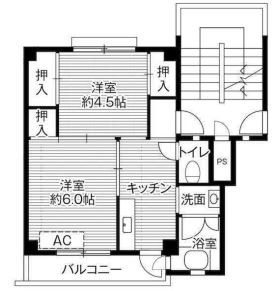 ビレッジハウス児島第二３号棟の間取り