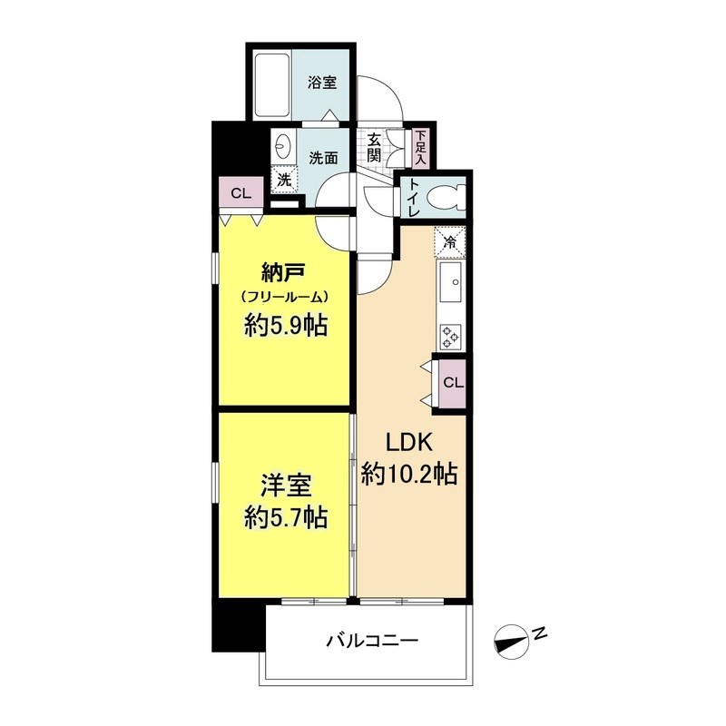 尼崎市昭和通のマンションの間取り