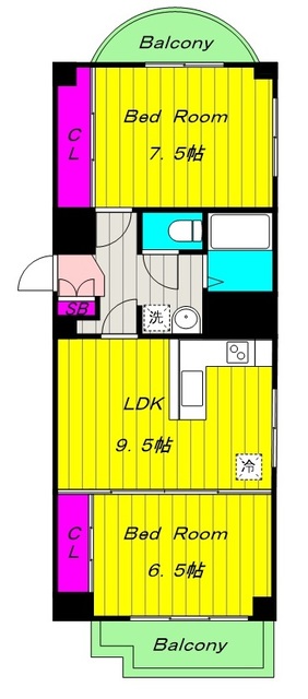 １４３７コーポの間取り