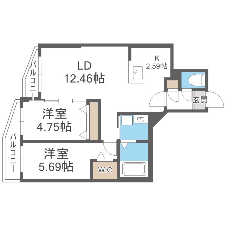 Ｓ－ＲＥＳＩＤＥＮＣＥ札幌東ａｓｔｒａｚｅの間取り