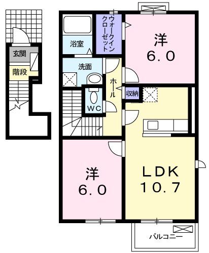 メーリーウィンドＴの間取り