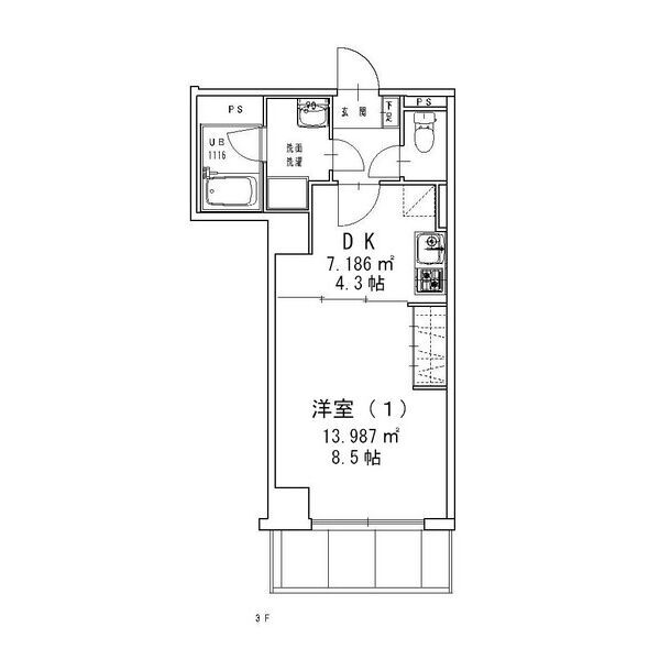 名古屋市昭和区安田通のマンションの間取り