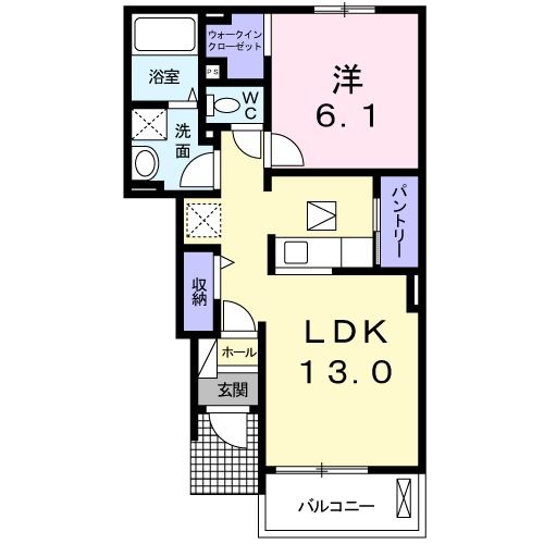 【高萩市大字島名のアパートの間取り】