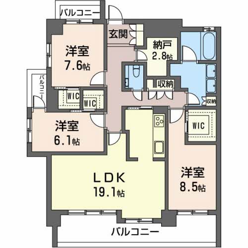 グランマスト白壁の間取り