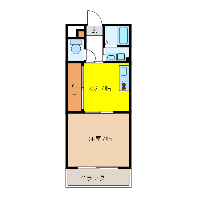 岐阜市久保見町のマンションの間取り