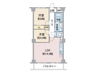 ｃａｓａ竹の山中央の間取り