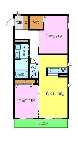 ファイブコート上野芝の間取り