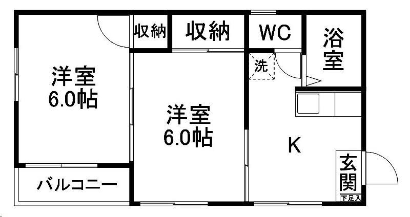 ベルコート米ケ袋Iの間取り