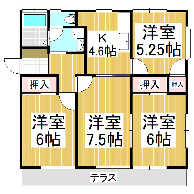 ウェルズ桐原　Ａ棟の間取り