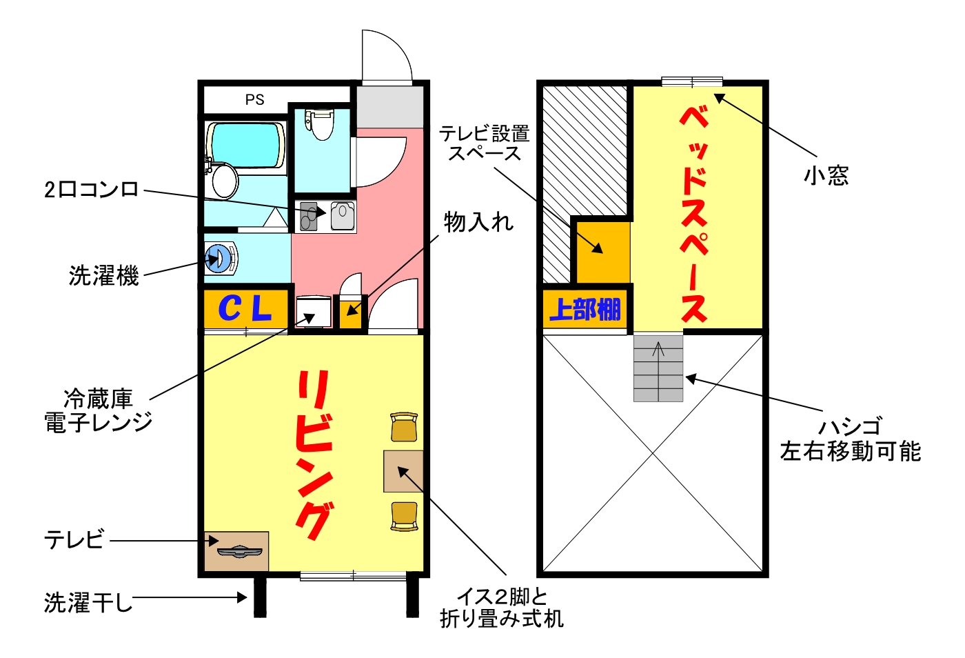 【大阪市東淀川区豊新のマンションの間取り】