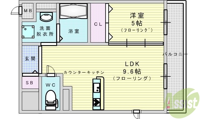 【吹田市金田町のマンションの間取り】