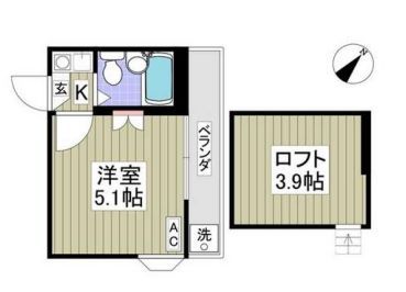 立川市高松町のアパートの間取り