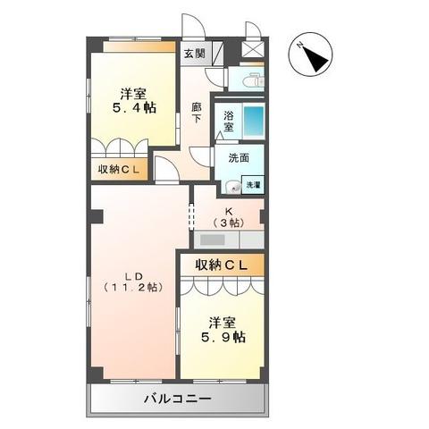 市原市松ケ島のマンションの間取り