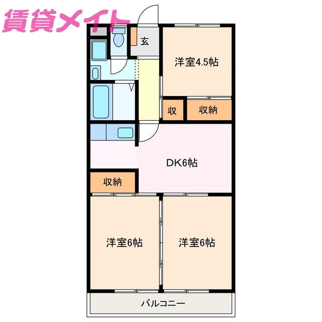 川本マンションの間取り