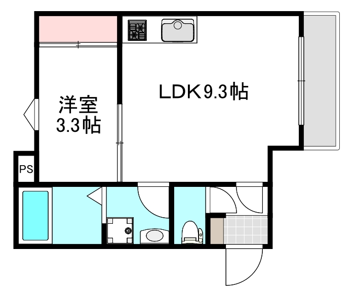 広島市中区江波西のアパートの間取り