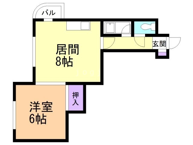 札幌市白石区中央二条のマンションの間取り