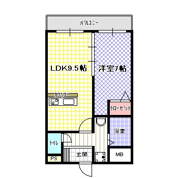 グランパシフィック萱島の間取り