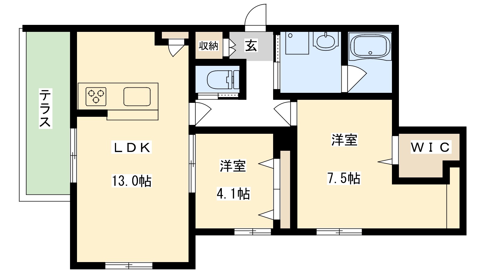 シャーメゾン鴫野東三の間取り