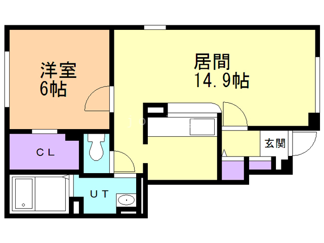 岩見沢市大和一条のアパートの間取り