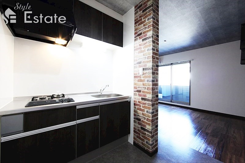 キッチン　システムキッチン　二口ガスコンロ付