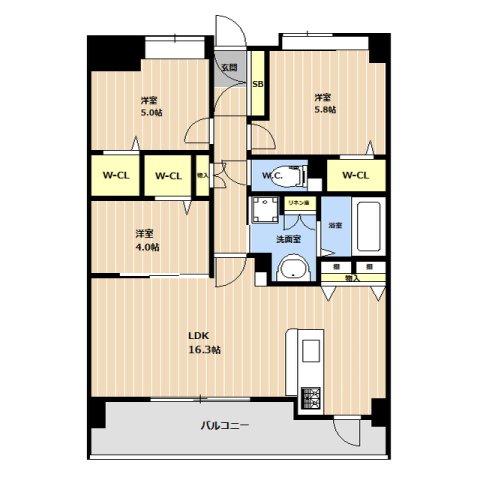 菊池郡菊陽町大字津久礼のマンションの間取り