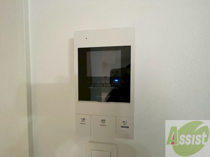 セキュリティ　モニタ付インターホンでセキュリティ面も安心です。