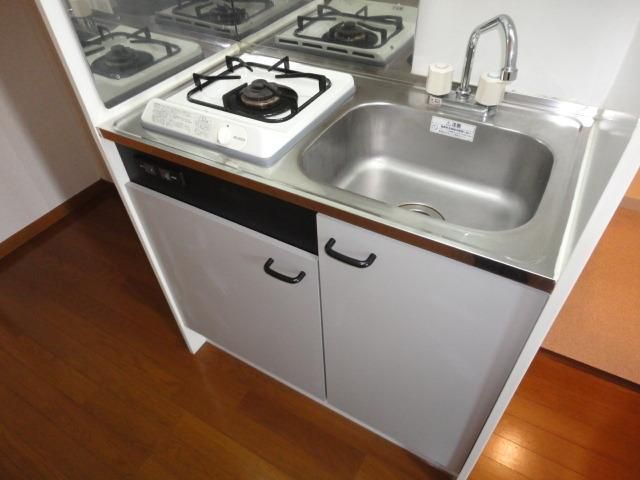 キッチン　ガスコンロ１口付き