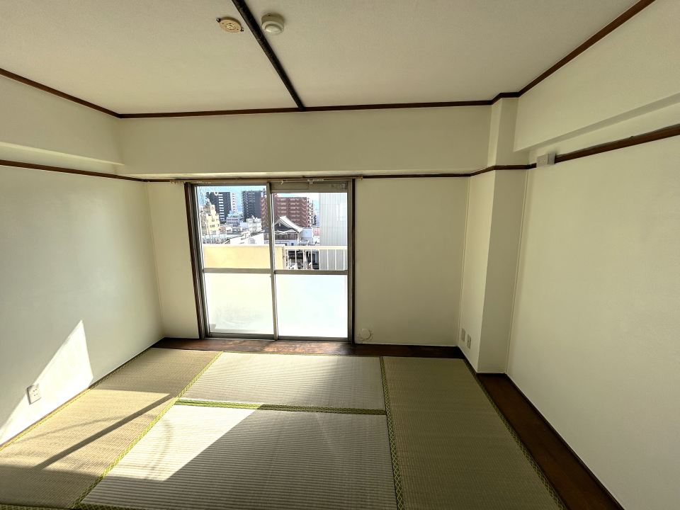 居室・リビング　８Ｆ東南側。桜島見えます。押入天袋付あり