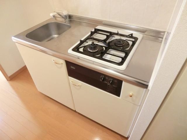 キッチン　２口ガスシステムキッチン