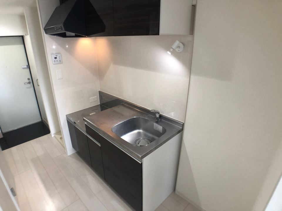 キッチン　調理スペース有、２口ガスコンロ置けますよ