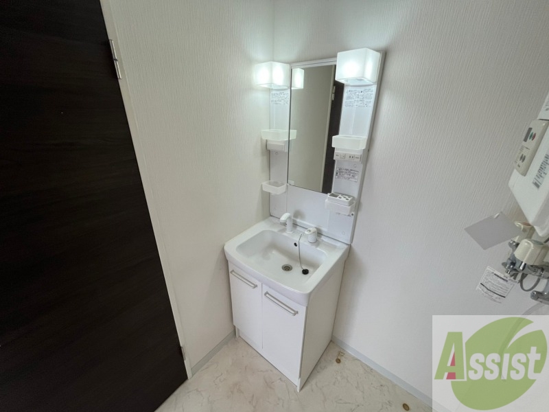 洗面設備　シャンプードレッサー。身支度はここでばっちりですね。