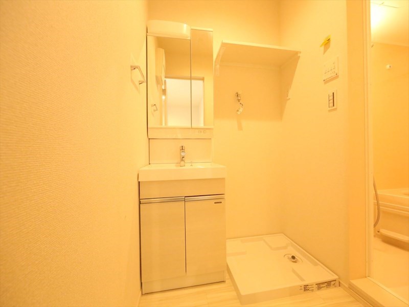 洗面設備　脱衣所　独立洗面台（シャンプードレッサー付）　同仕様写真