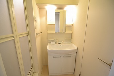 洗面設備　シャワー付き洗面化粧台です。