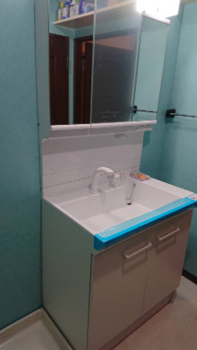 洗面設備　広い洗面スペース