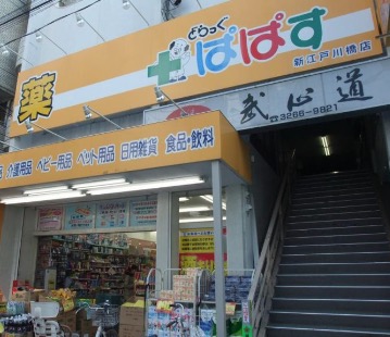 ドラックストア　どらっぐぱぱす新江戸川橋店（ドラッグストア）まで400m