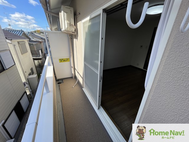 バルコニー　南向きです