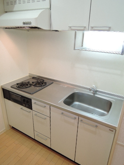 キッチン　2口コンロのグリル付き♪
