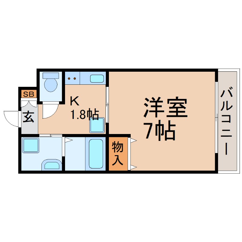 リープラス立花の間取り写真