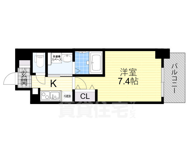 地下鉄堺筋線 北浜駅 徒歩6分 15階建 築20年の間取り写真