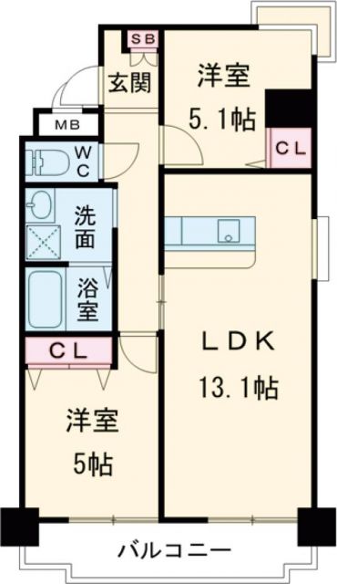 マンション津坂の間取り写真