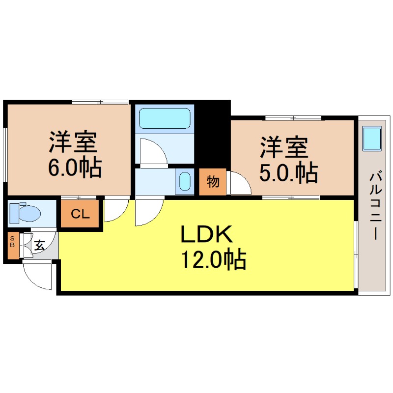 地下鉄東山線 今池駅 徒歩9分 6階建 築54年の間取り写真